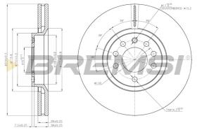 BREMSI CD7237V - DISCOS DE FRENO DEL. DIA.314 VENT. OPEL VECTRA