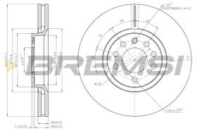 BREMSI CD7237V - DISCOS DE FRENO DEL. DIA.314 VENT. OPEL VECTRA