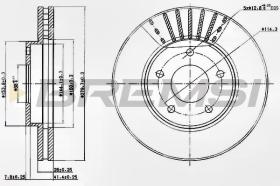 BREMSI CD7249V - DISCOS DE FRENO DEL. DIA.280 VENT. NISSAN PRIME