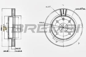 BREMSI CD7257V - DISCOS DE FRENO DEL. DIA.256 VENT. CHEVROLET NU