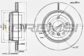 BREMSI CD7260V - DISCOS DE FRENO TRAS. DIA.320 VENT. BMW 525 I