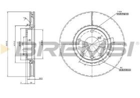 BREMSI CD7261V - DISCOS DE FRENO DEL. DIA.308 VENT. OPEL ASTRA