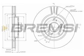 BREMSI CD7266V - DISCOS DE FRENO DEL. DIA.300 VENT. HONDA CIVIC