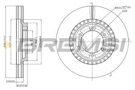 BREMSI CD7269V - DISCOS DE FRENO DEL. DIA.280 VENT. HYUNDAI TERR