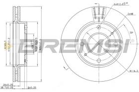 TRW CD7270V - DISCOS DE FRENO DEL. DIA.257 VENT. HYUNDAI ELAN
