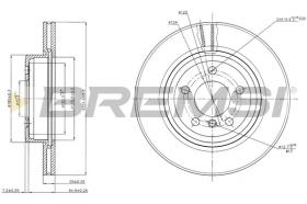 BREMSI CD7271V - DISCOS DE FRENO DEL. DIA.325 VENT. BMW X3