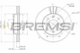 BREMSI CD7279V - DISCOS DE FRENO DEL. DIA.321 VENT. CHEVROLET LA