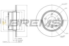 BREMSI CD7284S - DISCOS DE FRENO TRAS. DIA.280 SOLID BMW Z4