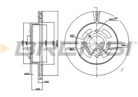 BREMSI CD7287V - DISCOS DE FRENO DEL. DIA.257 VENT. SUZUKI CARRY