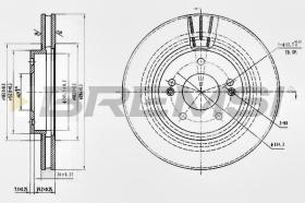 BREMSI CD7292V - DISCOS DE FRENO DEL. DIA.294 VENT. MITSUB ASX