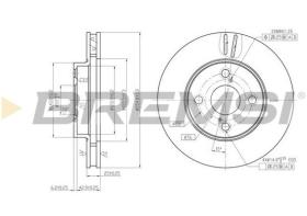 VILLAR CD7294V - DISCOS DE FRENO DEL. DIA.255 VENT. TOYOTA COROL