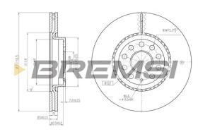 BREMSI CD7305V - DISCOS DE FRENO DEL. DIA.312 VENT. AUDI A3