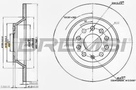 BREMSI CD7307S - DISCOS DE FRENO TRAS. DIA.302 SOLID AUDI A6