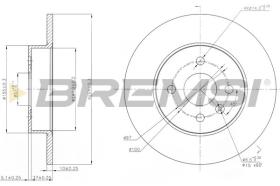 BREMSI CD7313S - DISCOS DE FRENO TRAS. DIA.264 SOLID OPEL MERIVA