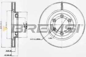 BREMSI CD7346V - DISCOS DE FRENO DEL. DIA.278 VENT. DAEWOO KORAN