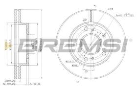 BREMSI CD7356V - DISCOS DE FRENO DEL. DIA.250 VENT. NISSAN VANET