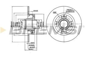 BREMSI CD7369S - DISCOS DE FRENO TRAS. DIA.240 SOLID RENAULT CLIO