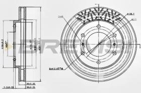 BREMSI CD7384V - DISCOS DE FRENO DEL. DIA.290 VENT. MITSUB PAJER