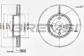 BREMSI CD7388V - DISCOS DE FRENO DEL. DIA.275 VENT. TOYOTA COROL