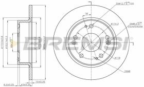 BREMSI CD7390S - DISCOS DE FRENO TRAS. DIA.260 SOLID HONDA ACCORD