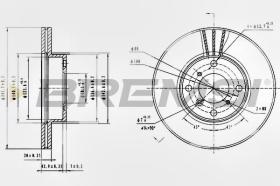 BREMSI CD7396V - DISCOS DE FRENO DEL. DIA.245 VENT. SUZUKI BALEN