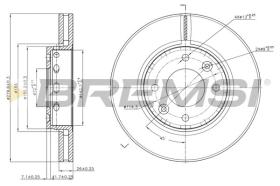 BREMSI CD7397V - DISCOS DE FRENO DEL. DIA.280 VENT. KIA CARENS