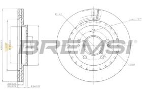 BREMSI CD7399V - DISCOS DE FRENO DEL. DIA.286 VENT. DACIA DUSTER