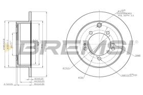 BREMSI CD7410S - DISCOS DE FRENO TRAS. DIA.262 SOLID MITSUB OUTLAN