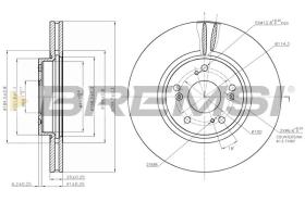 BREMSI CD7424V - DISCOS DE FRENO DEL. DIA.300 VENT. HONDA ACCORD