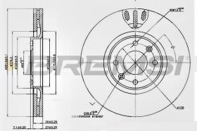 VILLAR CD7442V - DISCOS DE FRENO DEL. DIA.302 VENT. CITROEN C4