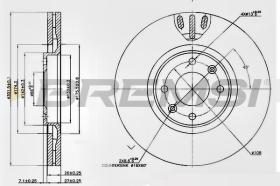 BREMSI CD7442V - DISCOS DE FRENO DEL. DIA.302 VENT. CITROEN C4