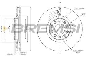 BREMSI CD7451V - DISCOS DE FRENO DEL. DIA.305 VENT. ALFA GIULIET