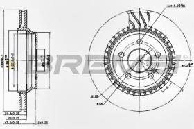 BREMSI CD7457V - DISCOS DE FRENO TRAS. DIA.300 VENT. MERCED S400