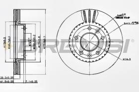 BREMSI CD7460V - DISCOS DE FRENO DEL. DIA.274 VENT. KIA CARNIVAL