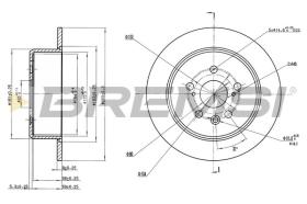 BREMSI CD7474S - DISCOS DE FRENO TRAS. DIA.269 SOLID TOYOTA CELICA