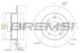 BREMSI CD7483S - DISCOS DE FRENO TRAS. DIA.260 SOLID HONDA PRELUDE