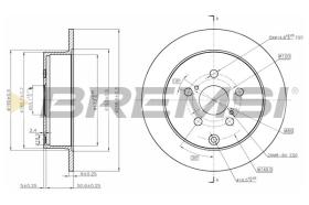 BREMSI CD7485S - DISCOS DE FRENO TRAS. DIA.269 SOLID TOYOTA PRIUS