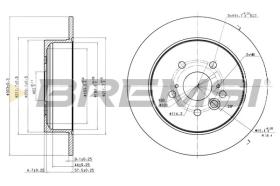 COMLI CD7486S - DISCOS DE FRENO TRAS. DIA.302 SOLID TOYOTA RAV 4