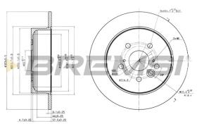 BREMSI CD7486S - DISCOS DE FRENO TRAS. DIA.302 SOLID TOYOTA RAV 4