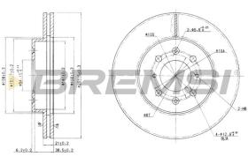 BREMSI CD7510V - DISCOS DE FRENO DEL. DIA.262 VENT. HONDA CIVIC