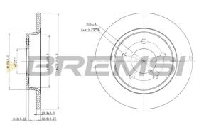 BREMSI CD7546S - DISCOS DE FRENO TRAS. DIA.280 SOLID MAZDA 3