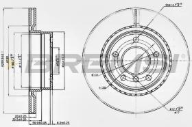 BREMSI CD7549V - DISCOS DE FRENO TRAS. DIA.300 VENT. BMW 116 I