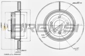 BREMSI CD7550V - DISCOS DE FRENO TRAS. DIA.336 VENT. BMW 325 D