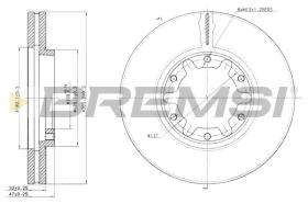 BREMSI CD7552V - DISCOS DE FRENO DEL. DIA.305,5 VENT. NISSAN PAT