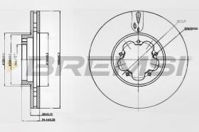 BREMSI CD7555V - DISCOS DE FRENO DEL. DIA.300 VENT. FORD TRANSIT