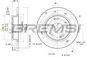 TRW CD7558S - DISCOS DE FRENO TRAS. DIA.260 SOLID HONDA CIVIC