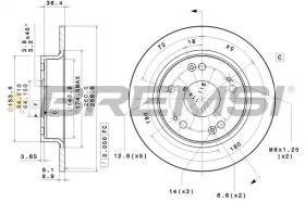 BREMSI CD7558S - DISCOS DE FRENO TRAS. DIA.260 SOLID HONDA CIVIC