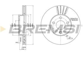 BREMSI CD7559V - DISCOS DE FRENO DEL. DIA.300 VENT. FORD GALAXY