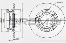 BREMSI CD7573S - DISCOS DE FRENO TRAS. DIA.280 SOLID FORD TRANSIT