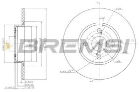 TRW CD7576S - DISCOS DE FRENO TRAS. DIA.266 SOLID TOYOTA COROLL